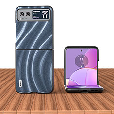 Funda Silicona Goma de Cuero Carcasa BH8 para Motorola Moto Razr 40 5G Azul