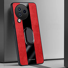 Funda Silicona Goma de Cuero Carcasa con Magnetico Anillo de dedo Soporte PB1 para Xiaomi Civi 3 5G Rojo