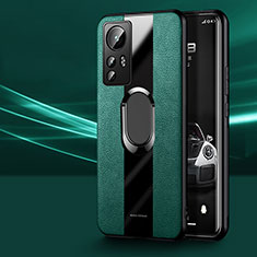 Funda Silicona Goma de Cuero Carcasa con Magnetico Anillo de dedo Soporte S03 para Xiaomi Mi 12X 5G Verde