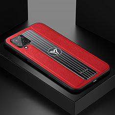 Funda Silicona Goma de Cuero Carcasa con Magnetico FL1 para Samsung Galaxy A12 5G Rojo