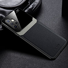 Funda Silicona Goma de Cuero Carcasa con Magnetico FL1 para Samsung Galaxy A32 4G Negro