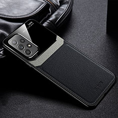Funda Silicona Goma de Cuero Carcasa con Magnetico FL1 para Samsung Galaxy A53 5G Negro