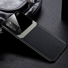Funda Silicona Goma de Cuero Carcasa con Magnetico FL1 para Samsung Galaxy M02s Negro