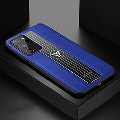 Funda Silicona Goma de Cuero Carcasa con Magnetico FL1 para Samsung Galaxy Note 20 Ultra 5G Azul