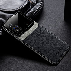 Funda Silicona Goma de Cuero Carcasa con Magnetico FL1 para Xiaomi Poco M4 Pro 4G Negro