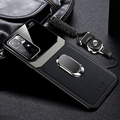 Funda Silicona Goma de Cuero Carcasa con Magnetico FL2 para Xiaomi Poco M4 Pro 5G Negro