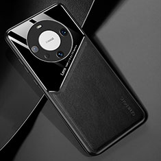 Funda Silicona Goma de Cuero Carcasa con Magnetico para Huawei Mate 60 Pro+ Plus Negro