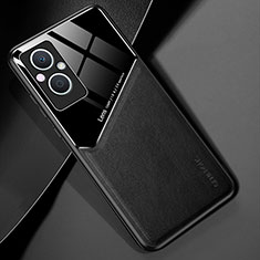 Funda Silicona Goma de Cuero Carcasa con Magnetico para Oppo F21s Pro 5G Negro