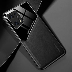 Funda Silicona Goma de Cuero Carcasa con Magnetico para Oppo Find X5 Pro 5G Negro