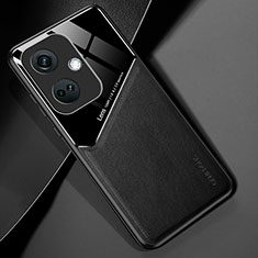 Funda Silicona Goma de Cuero Carcasa con Magnetico para Oppo K11 5G Negro