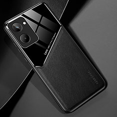 Funda Silicona Goma de Cuero Carcasa con Magnetico para Realme 10 4G Negro