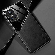 Funda Silicona Goma de Cuero Carcasa con Magnetico para Realme GT Neo3 5G Negro