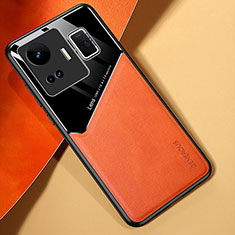 Funda Silicona Goma de Cuero Carcasa con Magnetico para Realme GT Neo5 240W 5G Naranja