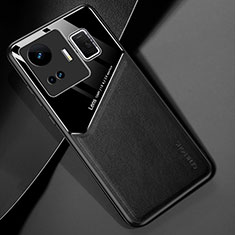 Funda Silicona Goma de Cuero Carcasa con Magnetico para Realme GT3 5G Negro