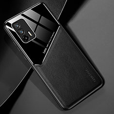 Funda Silicona Goma de Cuero Carcasa con Magnetico para Realme Q3 Pro 5G Negro