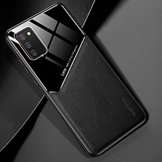 Funda Silicona Goma de Cuero Carcasa con Magnetico para Samsung Galaxy A03s Negro