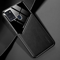 Funda Silicona Goma de Cuero Carcasa con Magnetico para Samsung Galaxy A21s Negro