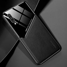 Funda Silicona Goma de Cuero Carcasa con Magnetico para Samsung Galaxy A50 Negro