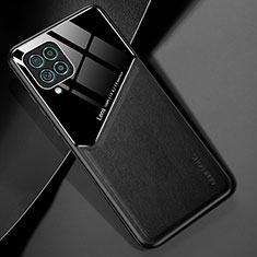 Funda Silicona Goma de Cuero Carcasa con Magnetico para Samsung Galaxy F62 5G Negro