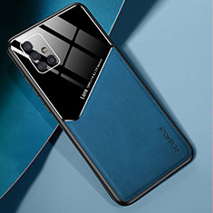 Funda Silicona Goma de Cuero Carcasa con Magnetico para Samsung Galaxy M40S Azul