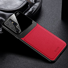 Funda Silicona Goma de Cuero Carcasa con Magnetico para Samsung Galaxy S23 Ultra 5G Rojo