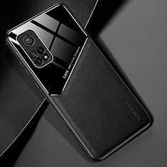 Funda Silicona Goma de Cuero Carcasa con Magnetico para Xiaomi Redmi K30S 5G Negro