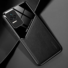 Funda Silicona Goma de Cuero Carcasa con Magnetico para Xiaomi Redmi K50 5G Negro