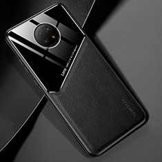 Funda Silicona Goma de Cuero Carcasa con Magnetico para Xiaomi Redmi Note 9T 5G Negro