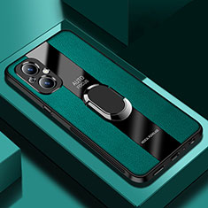 Funda Silicona Goma de Cuero Carcasa con Magnetico S01 para OnePlus Nord N20 5G Verde