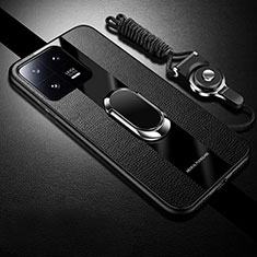 Funda Silicona Goma de Cuero Carcasa con Magnetico S01 para Xiaomi Mi 13 5G Negro