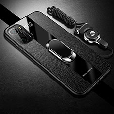 Funda Silicona Goma de Cuero Carcasa con Magnetico S01 para Xiaomi Redmi K40 5G Negro