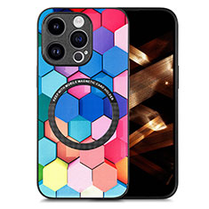 Funda Silicona Goma de Cuero Carcasa con Magnetico S01D para Apple iPhone 14 Pro Vistoso