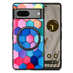 Funda Silicona Goma de Cuero Carcasa con Magnetico S01D para Google Pixel 7 5G Vistoso