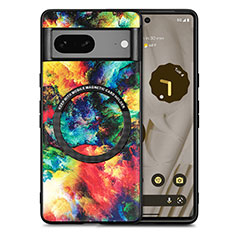 Funda Silicona Goma de Cuero Carcasa con Magnetico S01D para Google Pixel 7a 5G Multicolor