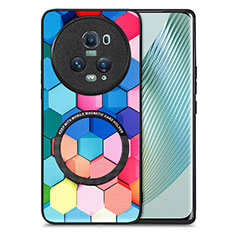 Funda Silicona Goma de Cuero Carcasa con Magnetico S01D para Huawei Honor Magic5 Pro 5G Vistoso