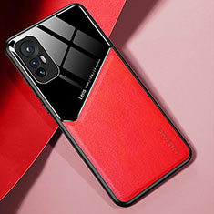 Funda Silicona Goma de Cuero Carcasa con Magnetico S02 para Xiaomi Mi 12S Pro 5G Rojo