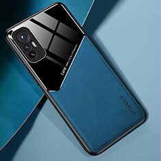 Funda Silicona Goma de Cuero Carcasa con Magnetico S02 para Xiaomi Mi 12X 5G Azul