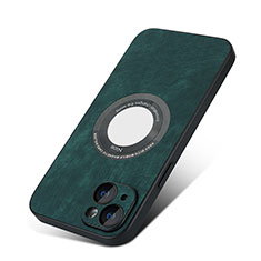 Funda Silicona Goma de Cuero Carcasa con Magnetico S07D para Apple iPhone 14 Plus Verde