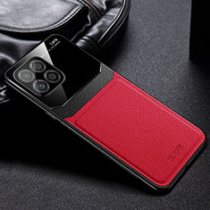 Funda Silicona Goma de Cuero Carcasa FL1 para Huawei Honor 70 Lite 5G Rojo