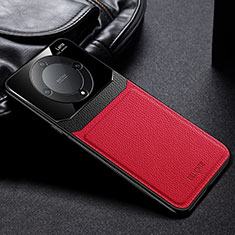 Funda Silicona Goma de Cuero Carcasa FL1 para Huawei Honor Magic6 Lite 5G Rojo
