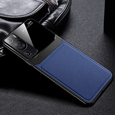 Funda Silicona Goma de Cuero Carcasa FL1 para Huawei P60 Azul