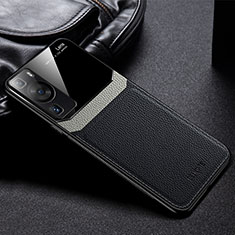 Funda Silicona Goma de Cuero Carcasa FL1 para Huawei P60 Negro