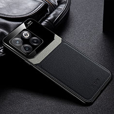 Funda Silicona Goma de Cuero Carcasa FL1 para OnePlus 10T 5G Negro