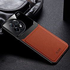 Funda Silicona Goma de Cuero Carcasa FL1 para OnePlus Ace 2 5G Marron