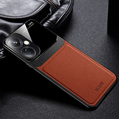 Funda Silicona Goma de Cuero Carcasa FL1 para OnePlus Nord CE 3 5G Marron