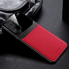 Funda Silicona Goma de Cuero Carcasa FL1 para Oppo A94 4G Rojo