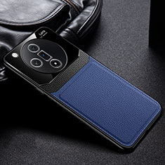 Funda Silicona Goma de Cuero Carcasa FL1 para Oppo Find X7 5G Azul