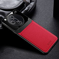 Funda Silicona Goma de Cuero Carcasa FL1 para Oppo Find X7 Ultra 5G Rojo