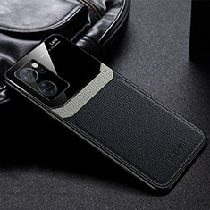 Funda Silicona Goma de Cuero Carcasa FL1 para Oppo Reno7 SE 5G Negro