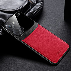 Funda Silicona Goma de Cuero Carcasa FL1 para Realme 10S 5G Rojo